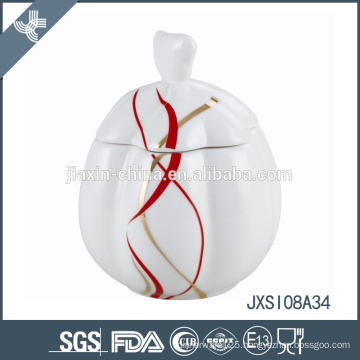 White Porcelain Sugar Pot, Candy Jar